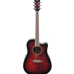 PF28ECETRS  Ibanez Acoustic/Electric Guitar - Transparent Red Sunburst