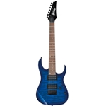 GRG7221QATBB Ibanez 7 String Electric Guitar - Transparent Blue Burst
