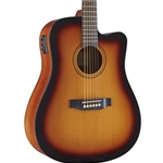 AA25DSECSB Austin Acou/Elect Guitar - Sunburst