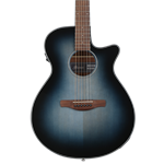 AEG50IBH Ibanez AEG Acou/Elect Guitar - Indigo Blue Burst High Gloss