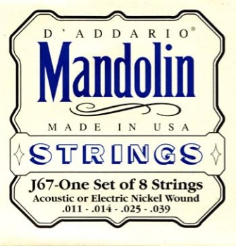 EJ67 D'Addario Daddario Mandolin Strings -- Medium
