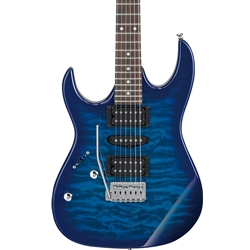 GRX70QALTBB  Ibanez Left Handed Electric Guitar - Transparent Blue Burst