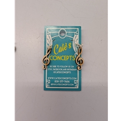 CCET2 Cate's Concepts Earrings - Treble Clef
