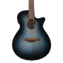 AEG50IBH Ibanez AEG Acou/Elect Guitar - Indigo Blue Burst High Gloss