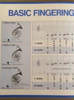 Basic French Horn Fingering Chart FRHORN